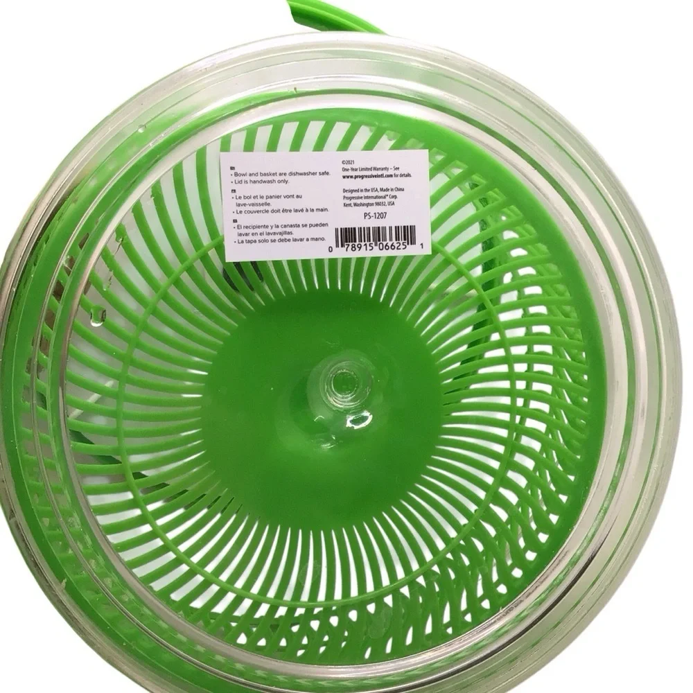 Prep Solutions Salad Spinner 4 Quart Green Pull Cord With Brake